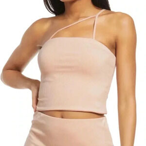 AFRM Saddle One-Shoulder Strappy  Crop Top